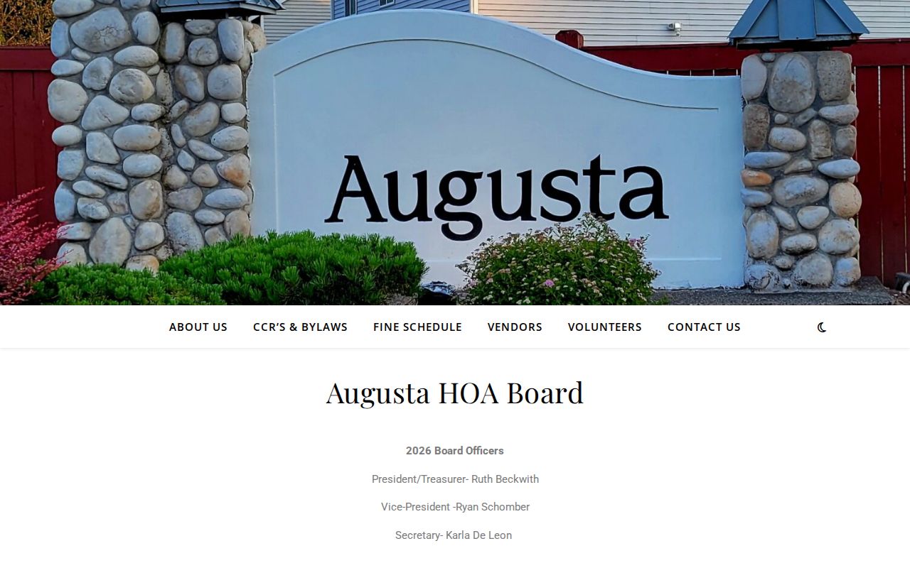 Spanaway neighbors and Augusta HOA public contacts